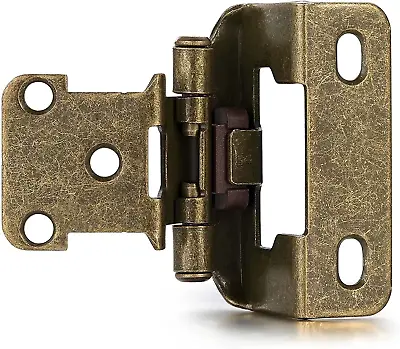 4 Pack (2 Pair) Antique Brass Cabinet Hinges For Kitchen Cabinet Door Partial W • $20.99
