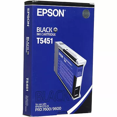 Genuine Epson T5451 Black Ink Cartridge For Stylus Pro 7600 9600 • $15.99