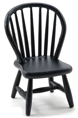 Dollhouse Miniatures 1:12 Scale Windsor Side Chair Black #CLA07815 • $15.99