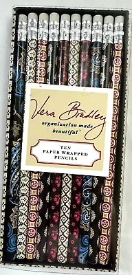 NEW Set Of 10 Vera Bradley Pencils Paper Wrapped - Organization Made Beautiful • $15