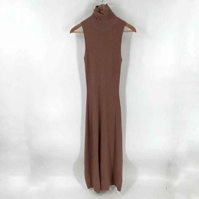 $45 • Buy Zara Dusty Rose Sleeveless Knit Turtleneck Sweater Midi Dress Size Small