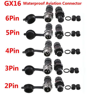 GX16 Waterproof Aviation Connector 5Pin 2 3 4 5 6 Pin Plug Gx16-6 Gx16-3 Gx16-4 • $1.55