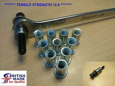 £16.95 • Buy M8 - Heavy Duty High Tensile (12.9)  Rivnut Rivet Nut Nutsert Tool Kit