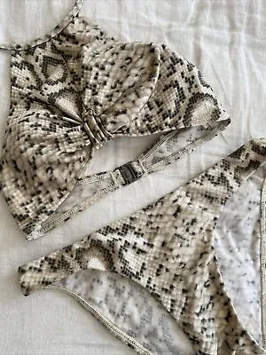 Zimmermann Snake Python Print Halter Bikini Swimsuit 0 • $15