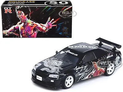 Nissan Skyline Gt-r R34 Rhd Black Bruce Lee 1/64 Inno Models In64-r34-brucelee • $21.99