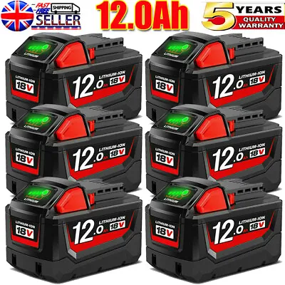 For Milwaukee M18 XC 9.0 12.0AH Extended Capacity Battery 48-11-1860 48-11-1812 • £20.98