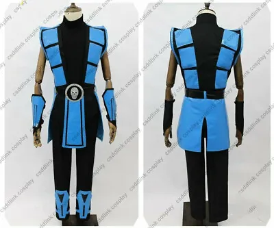 Mortal Kombat 3 Scorpion Cosplay Costume Color Blue :Free Shipping • $65