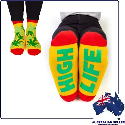 Feet Speak Socks ~ WEED - HIGH LIFE ~ Unisex Socks With Great Soles - BRAND NEW • £6.24