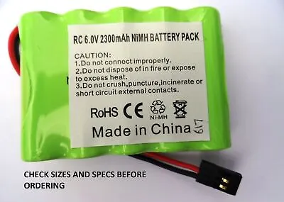 £11.95 • Buy RC 6V 2300mAh RECHARGEABLE Ni-MH FLAT RECEIVER AA BATTERY PACK 73x52x15mm