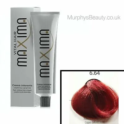 Maxima Professional Hair Colour (100ml) (6.64 Copper Dark Red Black) • £7.50