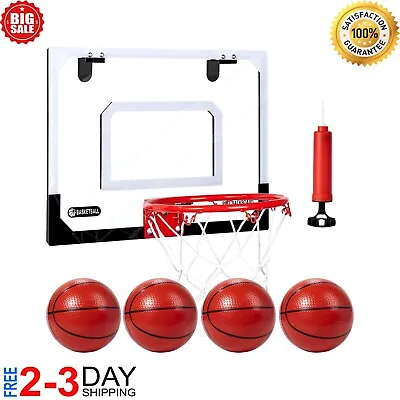 Mini Basketball Hoop System Indoor Outdoor Home Office Over The Door Net Goal • $32.99