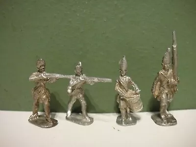 54mm Unpainted Standing Shooting Drummer Soldiers Marching Pewter Miniature • $11.04