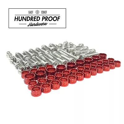 HUNDRED PROOF HARDWARE D Series Engine Bolt Kit Civic D15b D16z6 D16y8  [Red] • $199