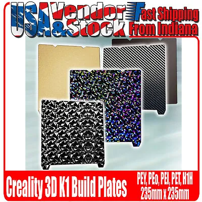 PEI PEO Pet Build Plate 235 X 235 Build Plate For Creality K1 3D Printer • $18.99