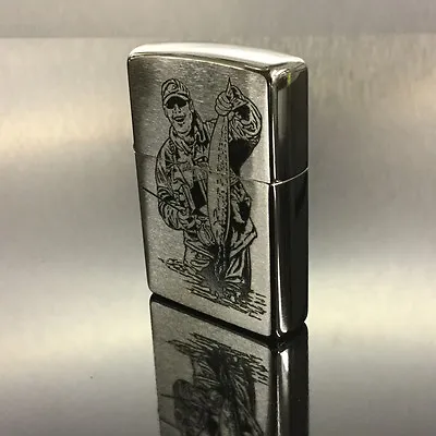 Personalised 200fish Fisherman Zippo Lighter Engraved Smoking Gift Daddy Grandad • £37.95