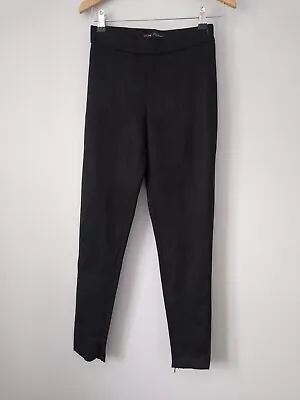 Zara Womens Black Faux Leather Pre-Owned Trousers Size XS • £9.99