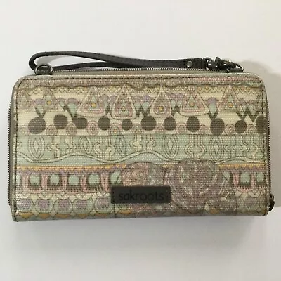 Sakroots Artist Circle Zip Around Crossbody Wallet/purse • $34.90