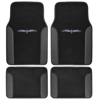 4PCS Set BDK Car Carpet Floor Mats Black Charcoal Extra Thick Carpet & Backing • $25.99