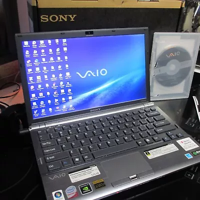 $1699 • Buy Sony Vaio LAPTOP Vintage VGN Z57ON/B 13.1 Oem Box Software Power Cord Vista Busi