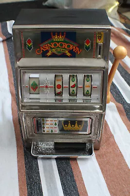 Vintage Waco  Casino Crown  Novelty Slot Machine Piggy Bank Made In Japan • $120.59