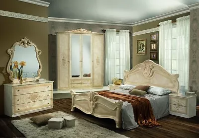 £799 • Buy Beautiful High Gloss Italian Amalfi 4 Door Wardrobe Bedroom Set £799