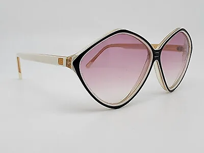 Balenciaga 2406 Black White Crystal Frame Pink Gradient Lens Sunglasses France • $255.99