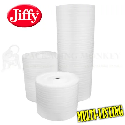 JIFFY FOAM WRAP ROLLS - CHOOSE WIDTH (500mm 750mm 1500mm) - ALL THICKNESSES • £6.45