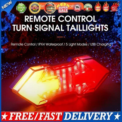 £16.43 • Buy LED Helmet Directional Lights Remote Control Bike Taillights Cycling Accessories