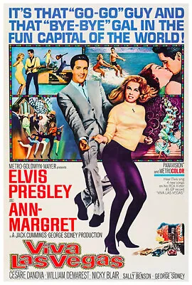 Viva Las Vegas - Elvis Presley - 1963 - Movie Poster - US Version #1 • $10.99