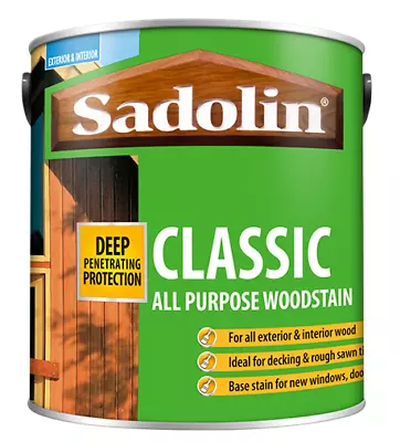 Sadolin Classic Woodstain 1 Litre.  All Colours Available.  1.0 1 L LTR LT • £22.99