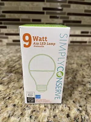 LED Light Bulb A19 Lamp 800 Lummens Dimmable Soft White 9 Watt (60W Eqv). • $8.99