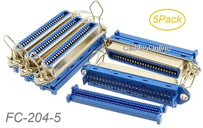 5-Pack Centronics 50-Pin IDC Type Female CN50 Crimp Connector For Ribbon Cable • $19.90