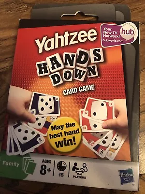 Yahtzee Hands Down Card Game. Ages 8+ 2009 By Hasbro Gaming Travel Compact • $6.40