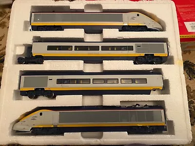 Hornby Eurostar 3219 Locomotive Set & 2 Coaches 00 Gauge Boxed • £40