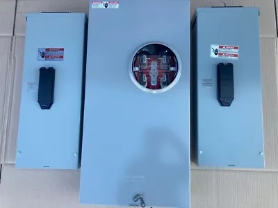 320a Meter Socket UL 1PH 3W 4T Underground U1797-O-K3L-K2L +2 Disconnects 200a • $1050