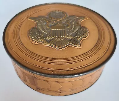 8  Vintage Mrs Stevens Candies Chicago Eagle Epluribus Unum Metal Tin • $28