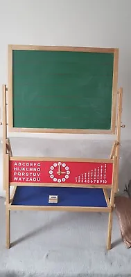 £14.99 • Buy Kids Double Sided Easel Chalk Board Magnetic Time 3+yrs