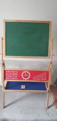 £14.99 • Buy Kids Double Sided Easel Chalk Board Magnetic Time 3+yrs