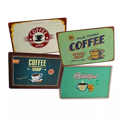 Set Of 4 Retro Breakfast Coffee 44x28.5cm Placemats Vintage Dining Table Mats • £8.95