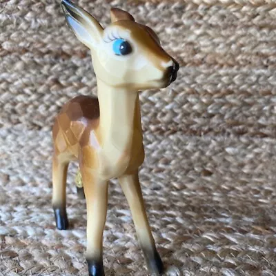 Vtg Hard Plastic Reindeer Blue Eye Spotted Fawn Deer Christmas Decor Hong Kong • $12.75