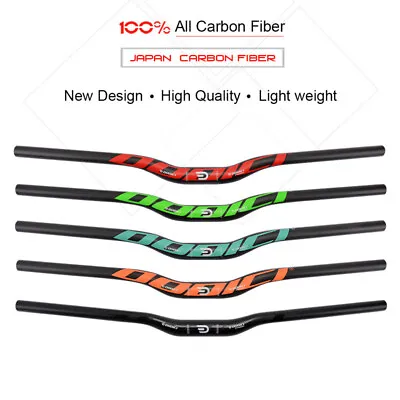 3K Carbon Fiber Handlebars 31.8*690/720/740mm Mountain Bike Riser Bar & Bar End • $35.50