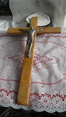 French Religouse Cross Metal Type On Wooden Cross • £5