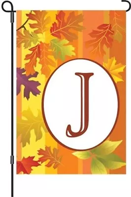 Fall Monogram  J  Garden Flag - 12.5  X 18  | Premier Kites • $7.95