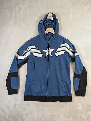 Marvel Comics Captain America Winter Soldier Costume Hoodie Mens M Cosplay • $24.92