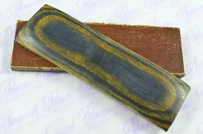 New Pair Of Blue & Gold Canvas Micarta Knife Scale Making Parts Micarta Blank • $13.68