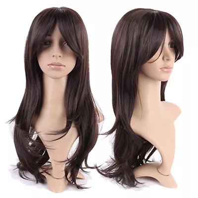 Amazing Highlight Long Hair Wigs Brown Blonde Wavy Curly Full Wig Cosplay Hair W • $24.31