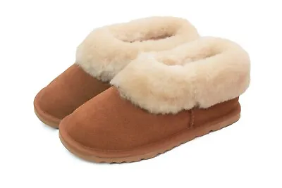 £29.99 • Buy Nordvek Womens Cosy Genuine Sheepskin Lined Suede Slipper Boots With Sole
