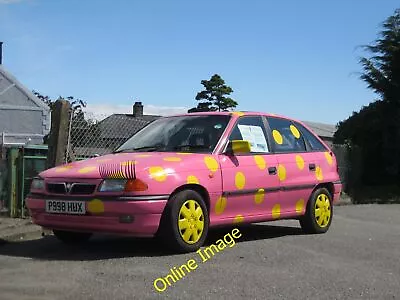 Photo 6x4 Car Mistar Blobi - Mr Blobby's Car Chwilog Immaculately Painted C2012 • £2