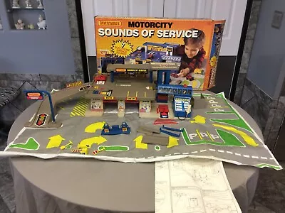 Vintage 1990 Matchbox Motorcity Sounds Of Service Play Set 5502 * • $68.99