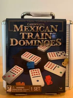 Cardinal's Mexican Train Dominoes Family Board Game W Aluminum Carry Case - NEW • $11.97